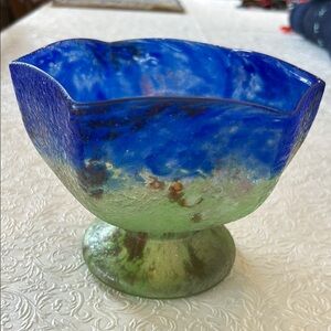 Czech Ice Chip Vase 1930's